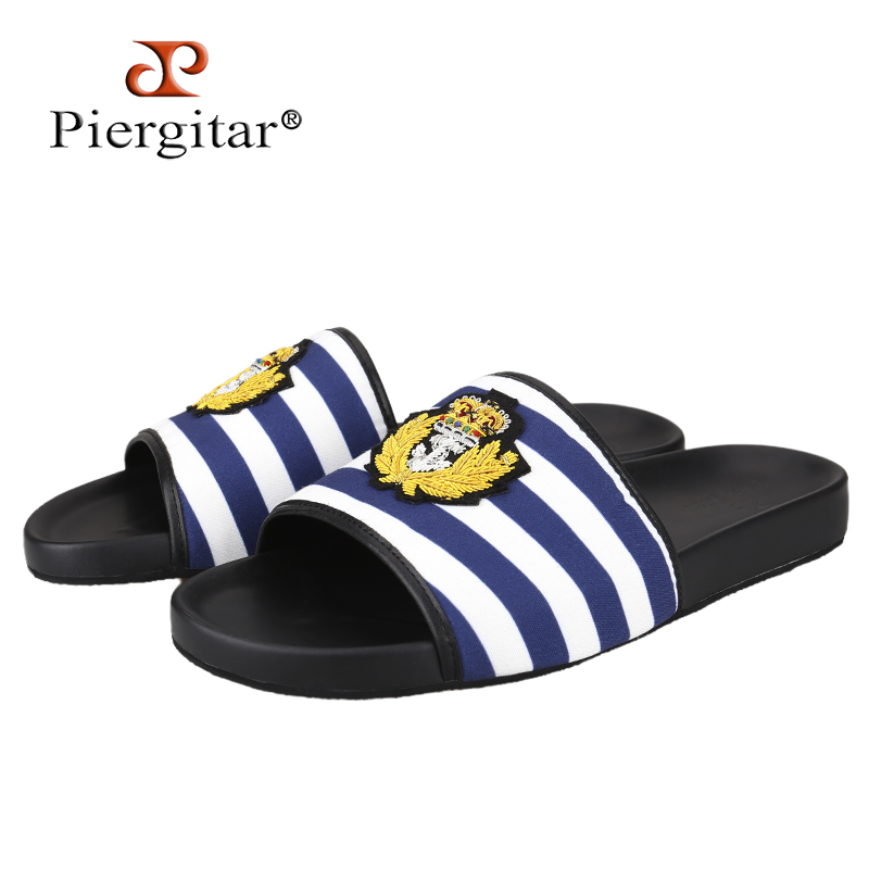 Embroidery White - Piergitar Blue And White Checkered Canvas