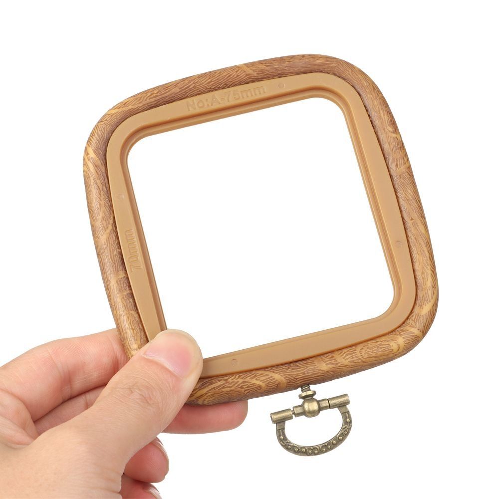 Embroidery Diy - High-quality Plastic Embroidery Hoop Wood Grain