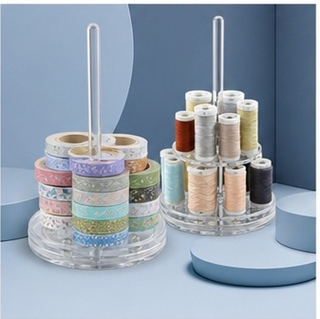 Embroidery Yarns - 2Pcs Desktop Rotating Ribbon Holder Spool