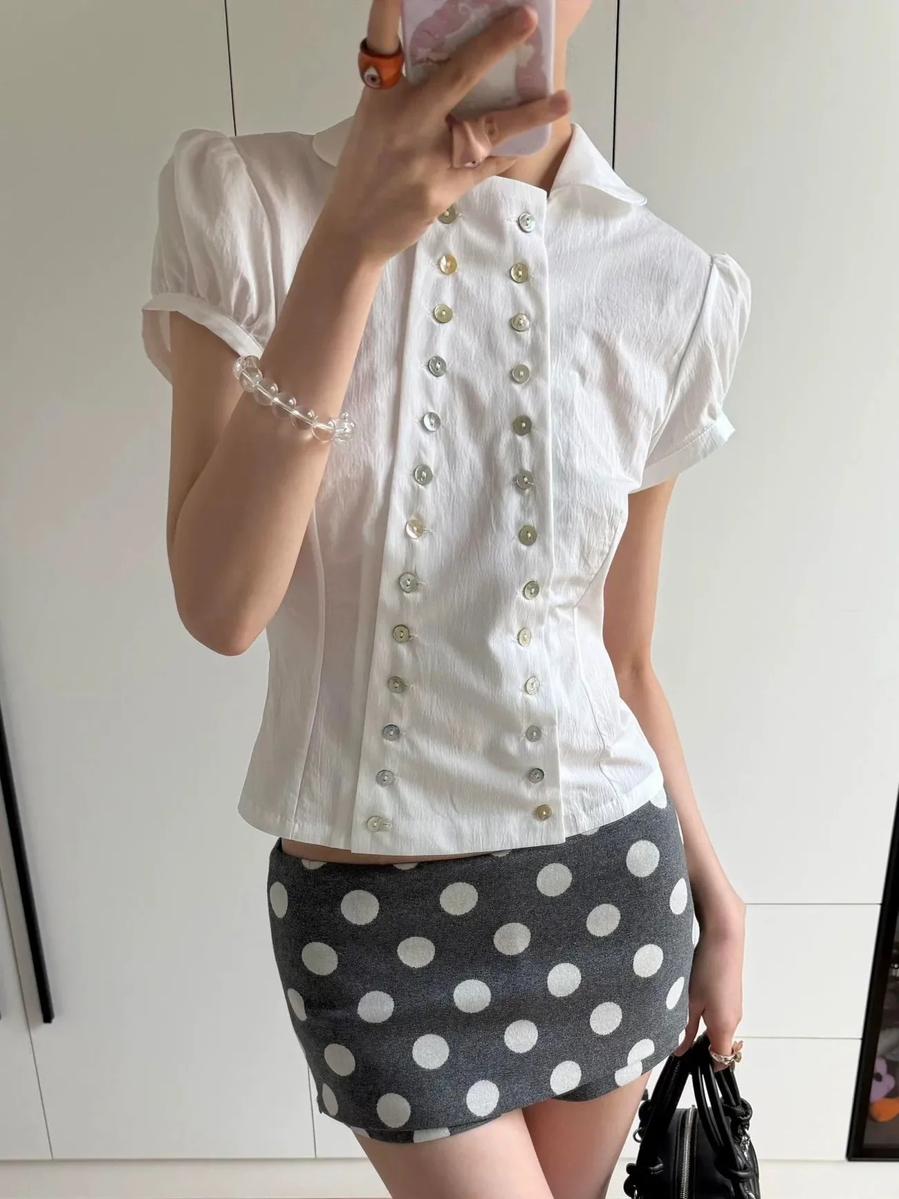 Embroidery Online - Y2K Aesthetic Peter Pan Collar Blouse