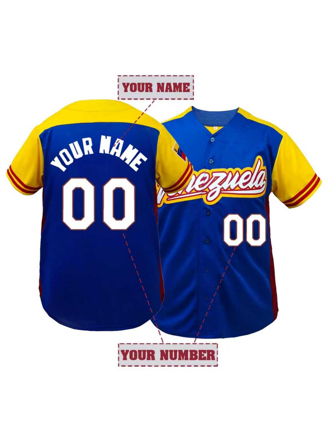Embroidery Men Shirt - Men's Personalized Baseball Jersey,Custom Name and