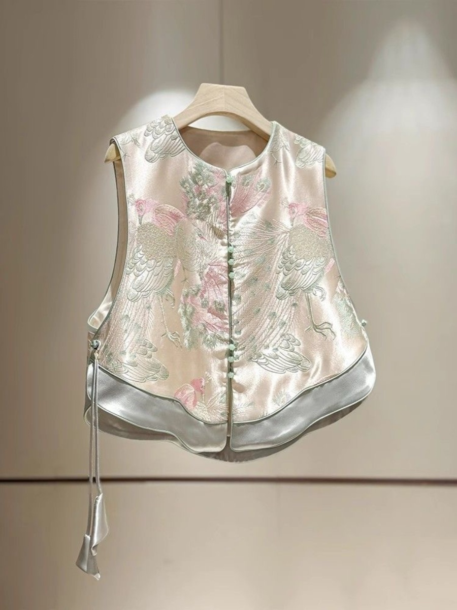 Embroidery Vest - New Chinese Style Women's Vest Heavy