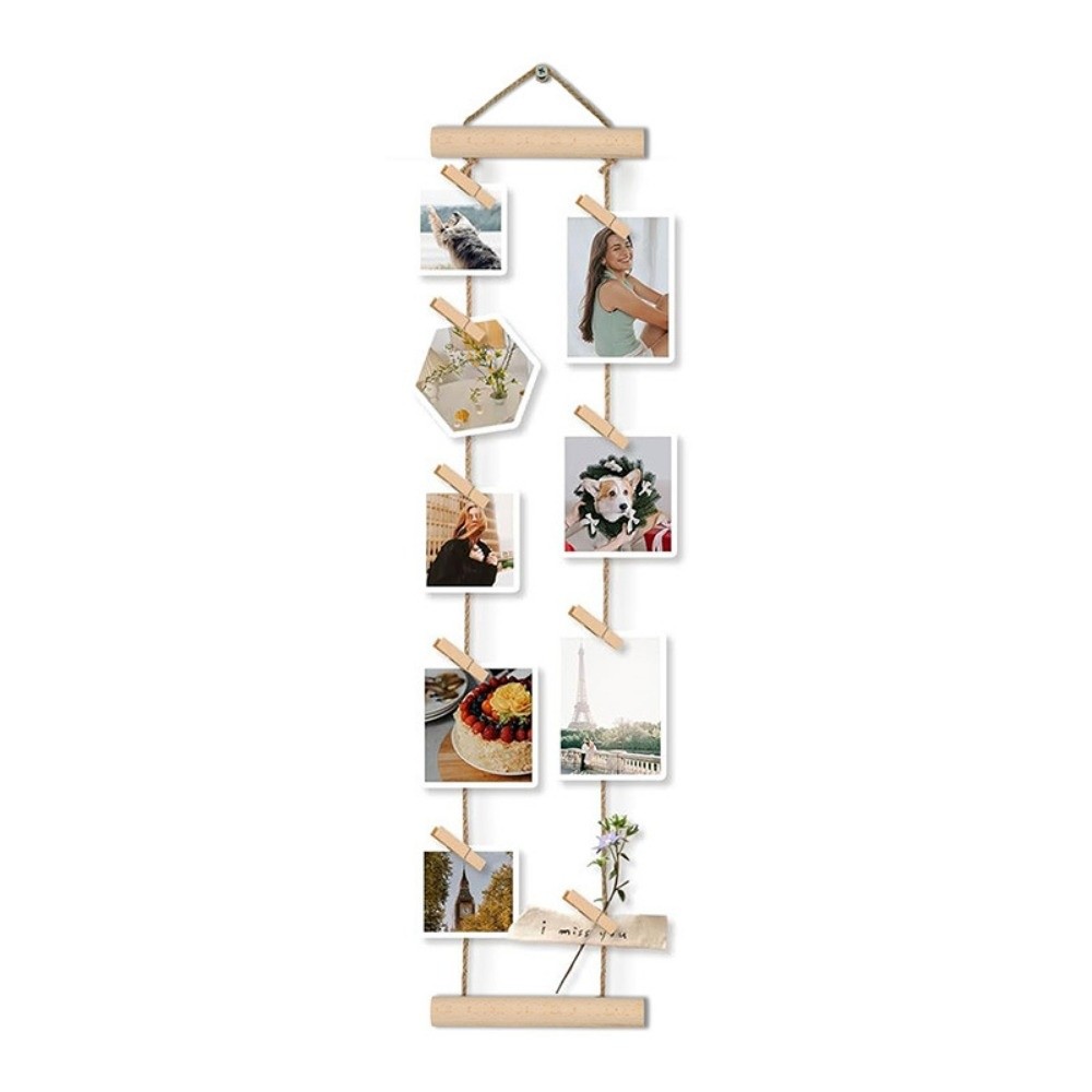 New Wooden Hanging Photo Clips - Frame Display Wood ulasan dan harga