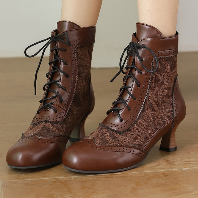 Big Size Vintage Short Boot Fe - Embroidery White ulasan dan harga