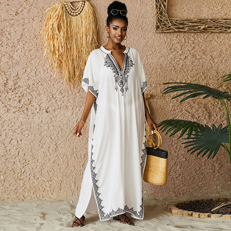Kaftan Dresses Bathing Suit fo - Embroidery Kaftan ulasan dan harga