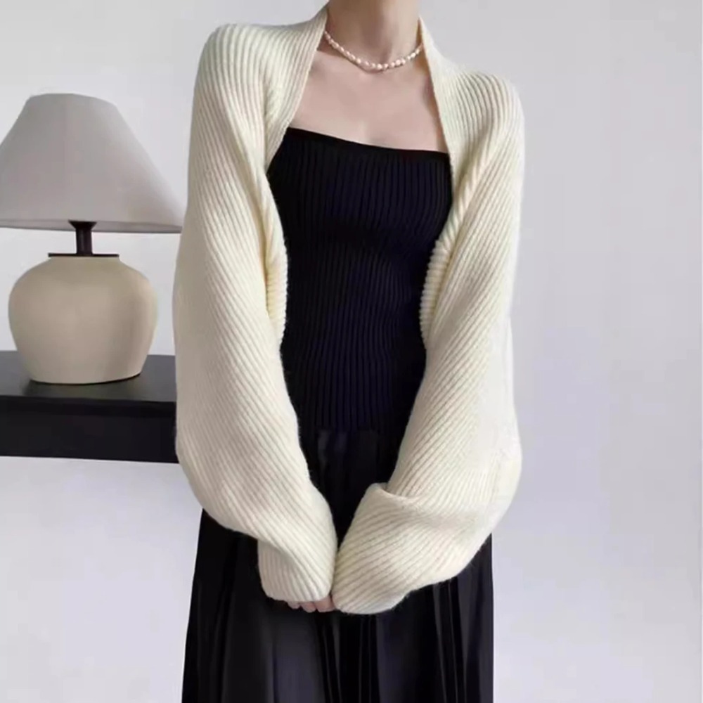 Knitted Solid Color Shawl With - Embroidery Online ulasan dan harga