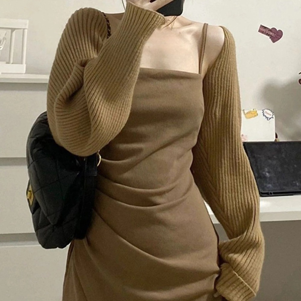 Knitted Solid Color Shawl With - Embroidery Online ulasan dan harga