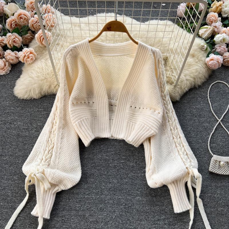 Green Casual Acrylic Knit V-Ne - Embroidery Online ulasan dan harga