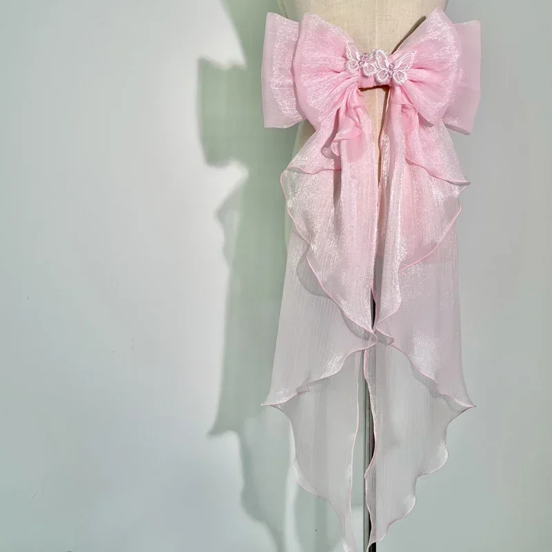 Trailing Bow Shiny Silk Double - Embroidery Kaftan ulasan dan harga
