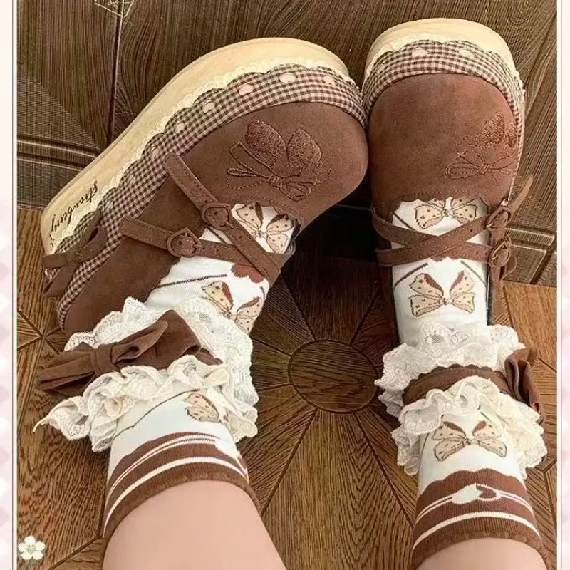 Lolita High Heels Height Incre - Embroidery Pattern ulasan dan harga