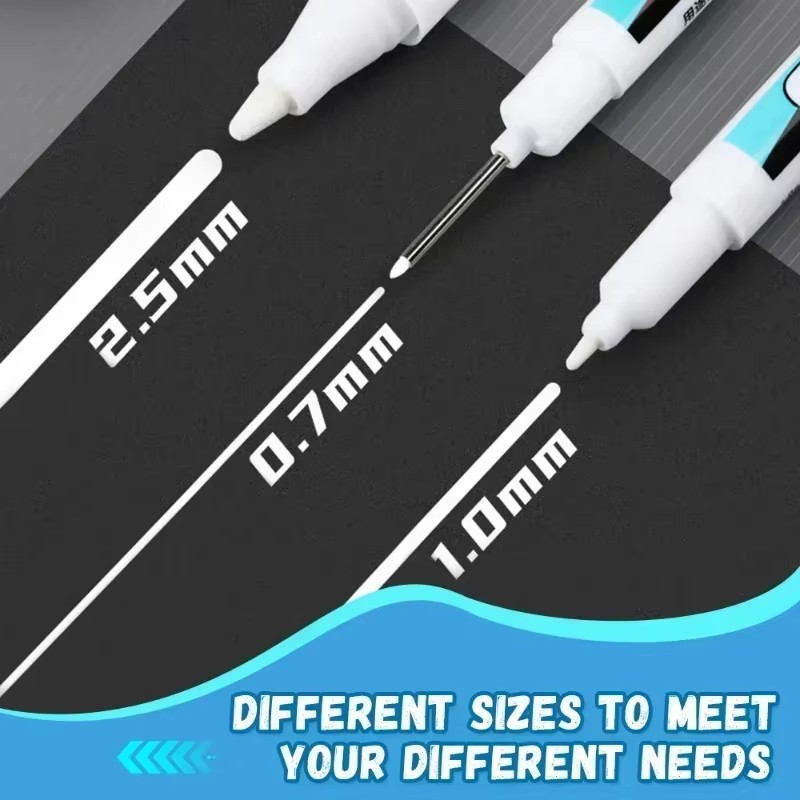 0.7/1.0/2.5MM White Permanent  - Embroidery Art Painting ulasan dan harga