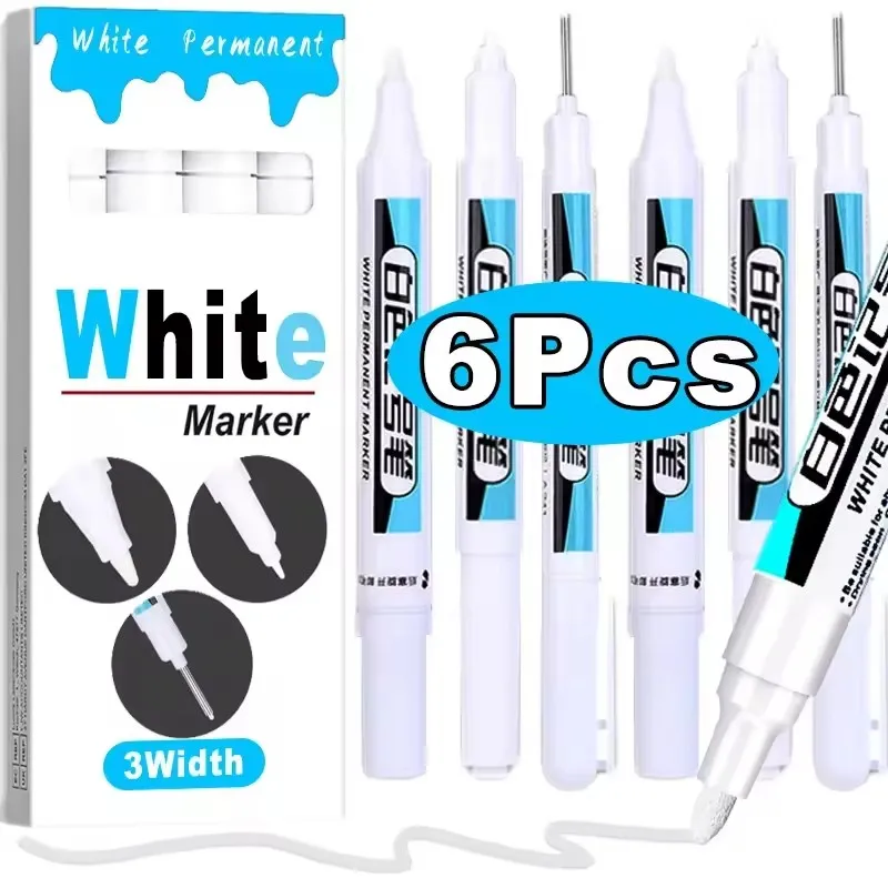 0.7/1.0/2.5MM White Permanent  - Embroidery Art Painting ulasan dan harga