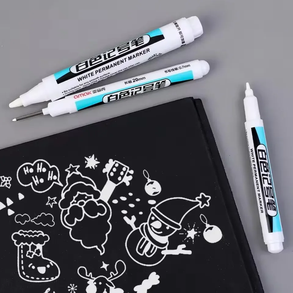0.7/1.0/2.5MM White Permanent  - Embroidery Art Painting ulasan dan harga