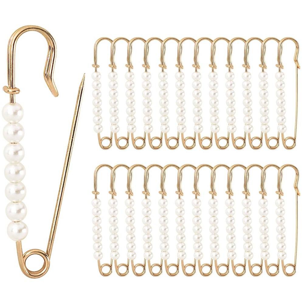 5PCS Faux Pearl Brooch Pins 2. - Embroidery Kaftan ulasan dan harga