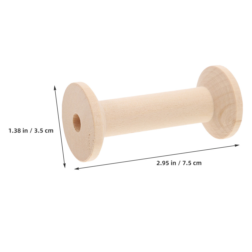 4Pcs Wooden Bobbin Set Handcra - Embroidery Diy ulasan dan harga