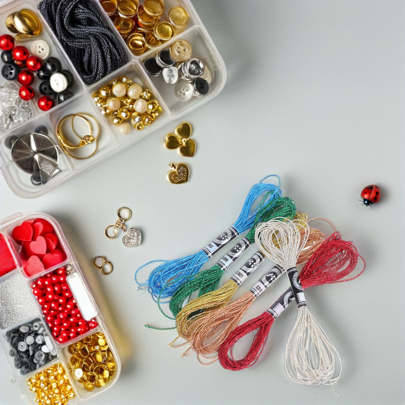 6Pcs Luxurious Metallic Embroi - Embroidery Diy ulasan dan harga