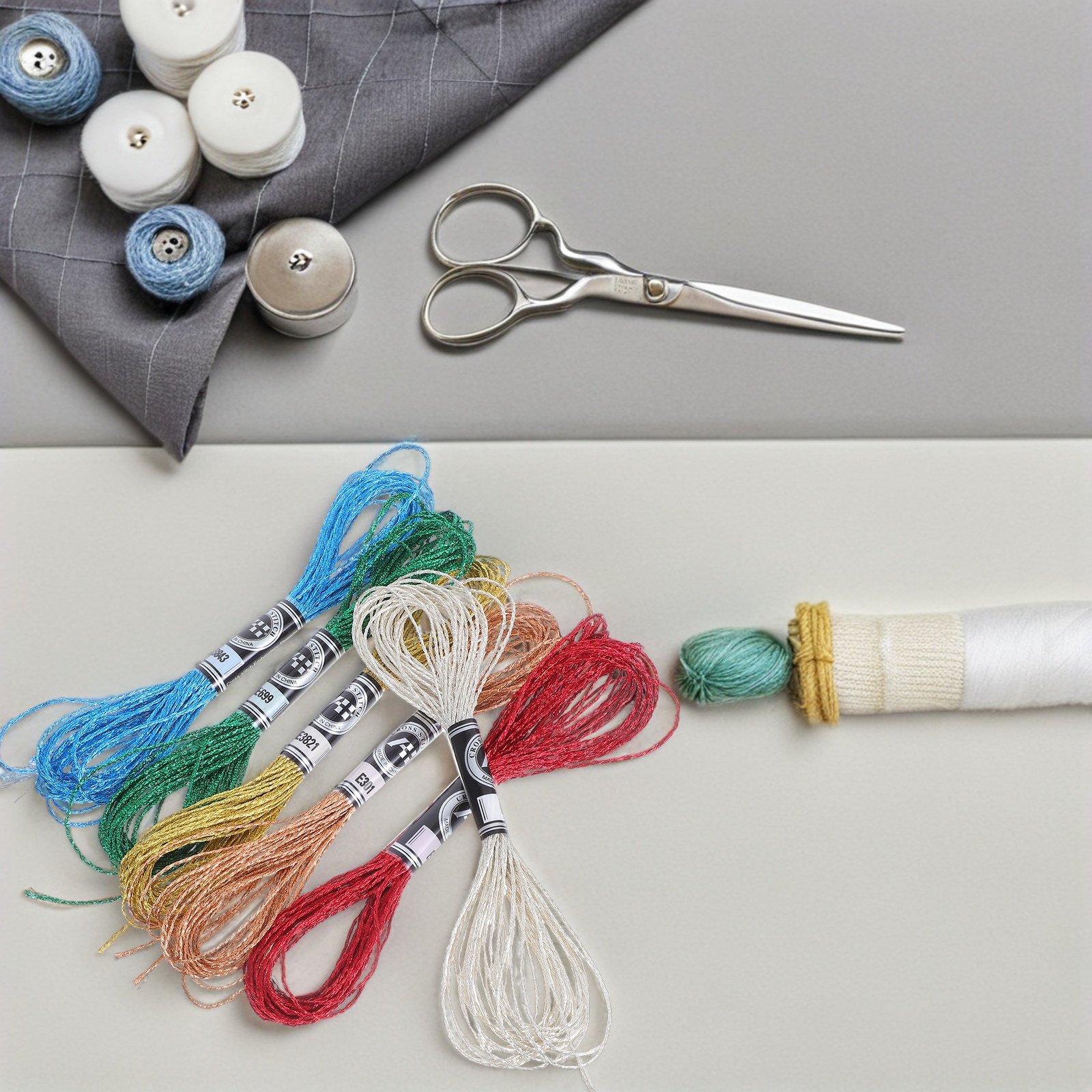 6Pcs Luxurious Metallic Embroi - Embroidery Diy ulasan dan harga