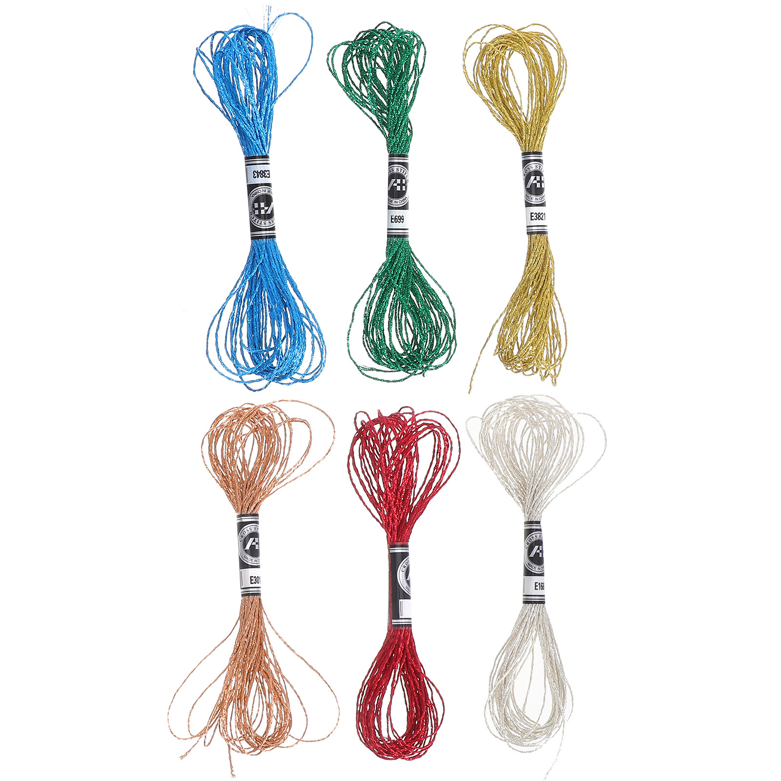 6Pcs Luxurious Metallic Embroi - Embroidery Diy ulasan dan harga
