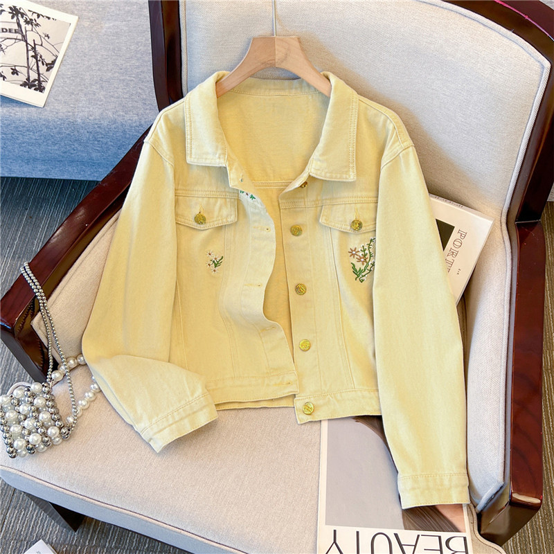 Korean Vintage Flower Embroide - Embroidery Yellow Flower ulasan dan harga