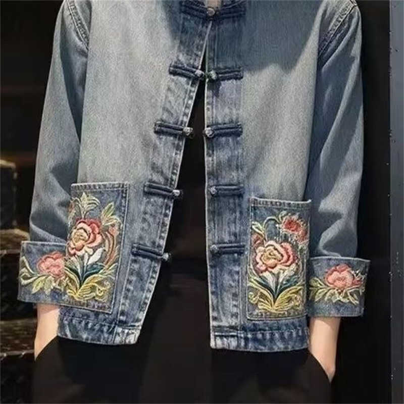 Spring Autumn Beautiful Embroi - Embroidery Jeans ulasan dan harga
