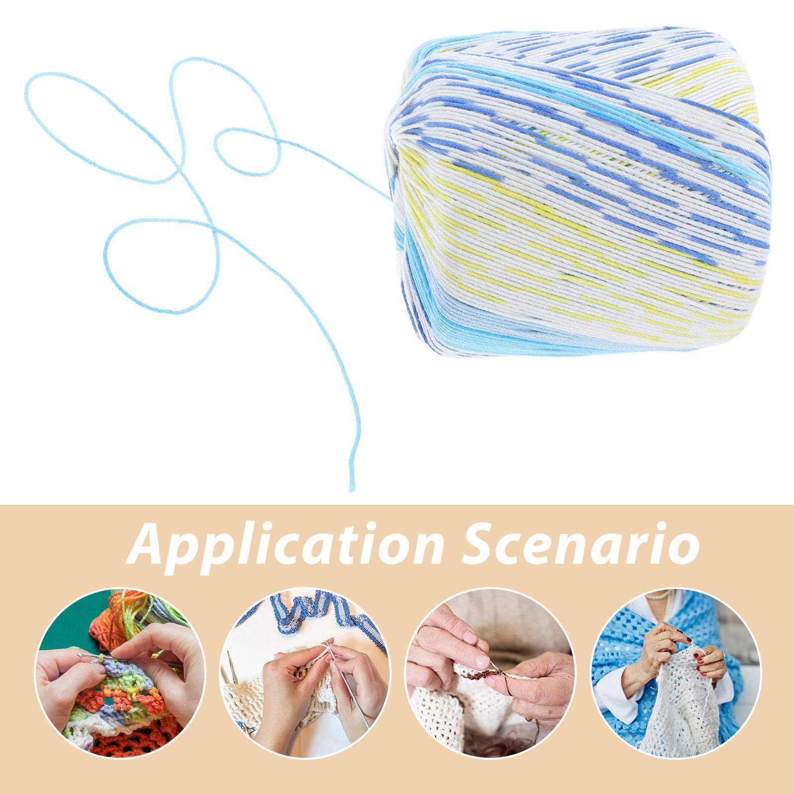 Soft Cotton Crochet Yarn 1 Rol - Embroidery Yarns ulasan dan harga