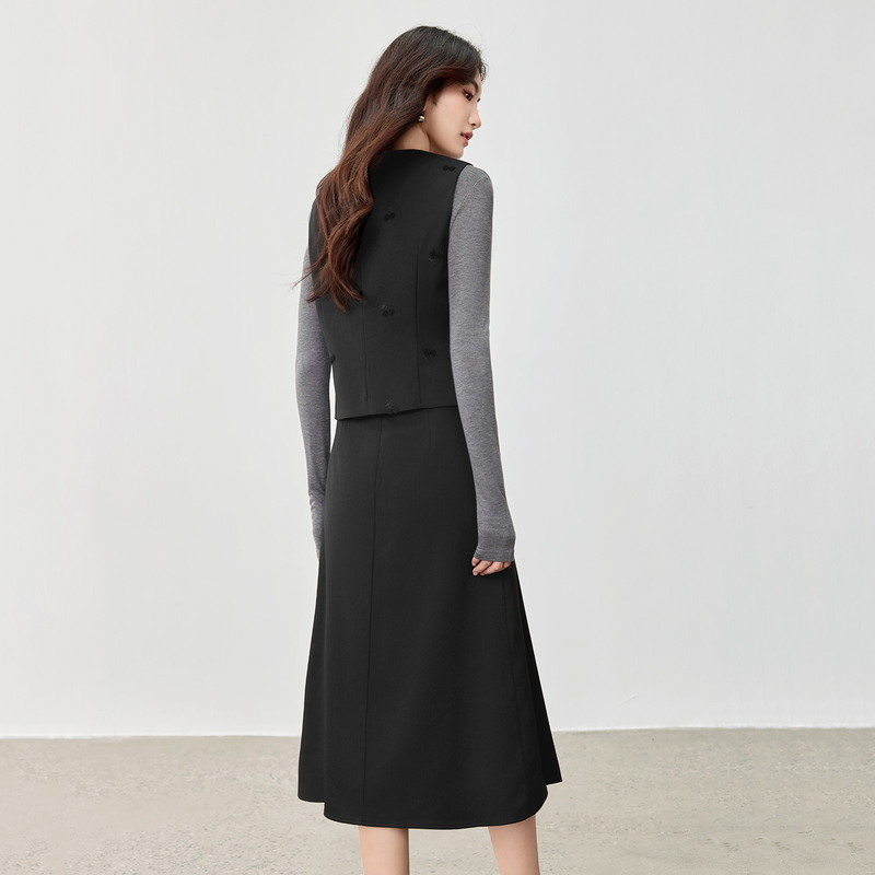 SENTUBILA Office Outfits Waist - Embroidery Vest ulasan dan harga