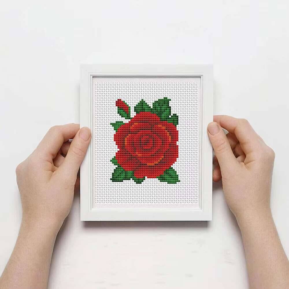 Huacan MINI Cross Stitch Rose  - Embroidery Rose Stitch ulasan dan harga