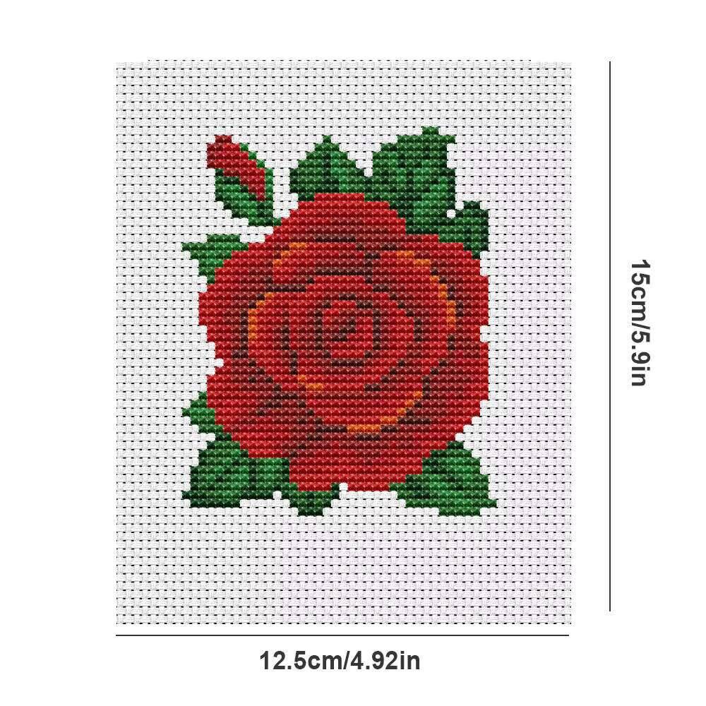 Huacan MINI Cross Stitch Rose  - Embroidery Rose Stitch ulasan dan harga