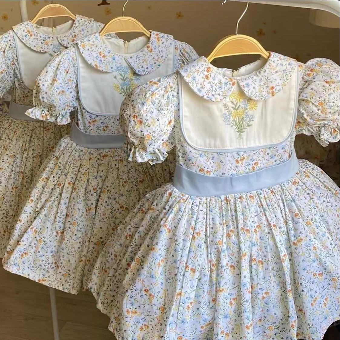 0-12Y Baby Girl Summer Flower  - Embroidery Yellow Flower ulasan dan harga