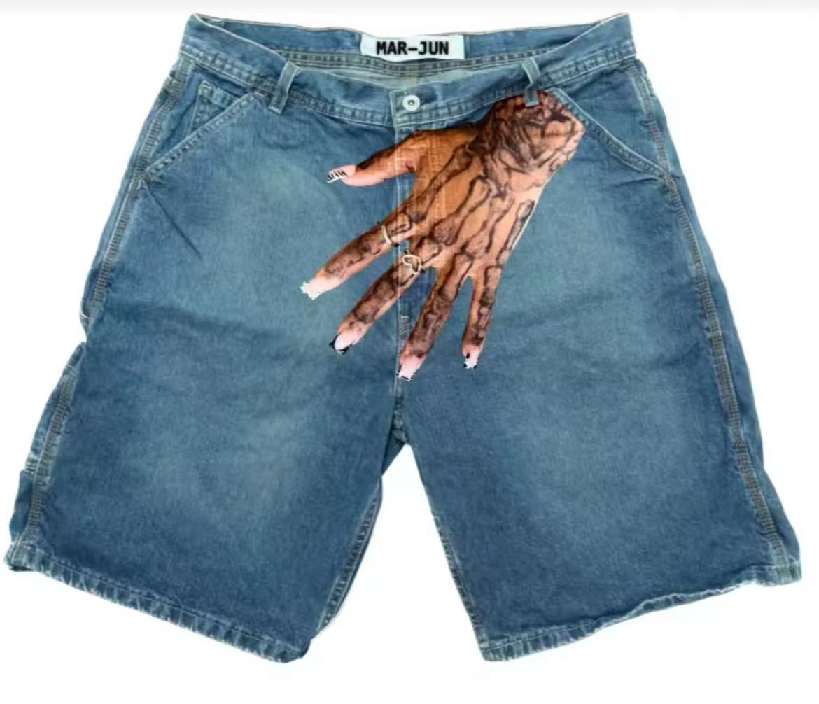 Deeptown Y2k Vintage Harajuku  - Embroidery Jeans ulasan dan harga