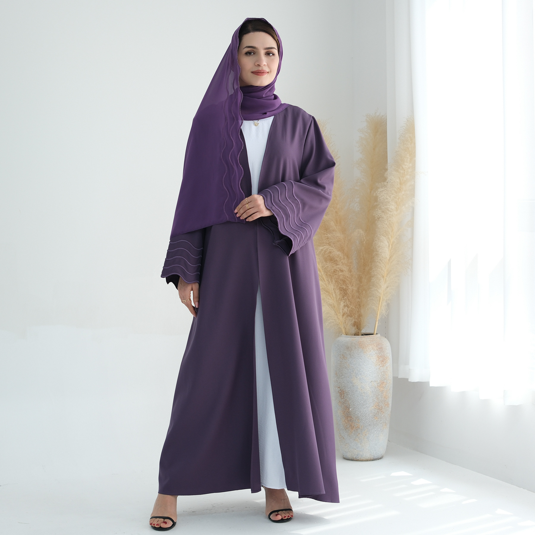 Eid Embroidery Muslim Women Hi - Embroidery Kaftan ulasan dan harga