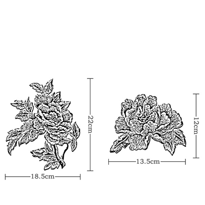 1 Pair Red Pink Yellow Embroid - Embroidery Yellow Flower ulasan dan harga