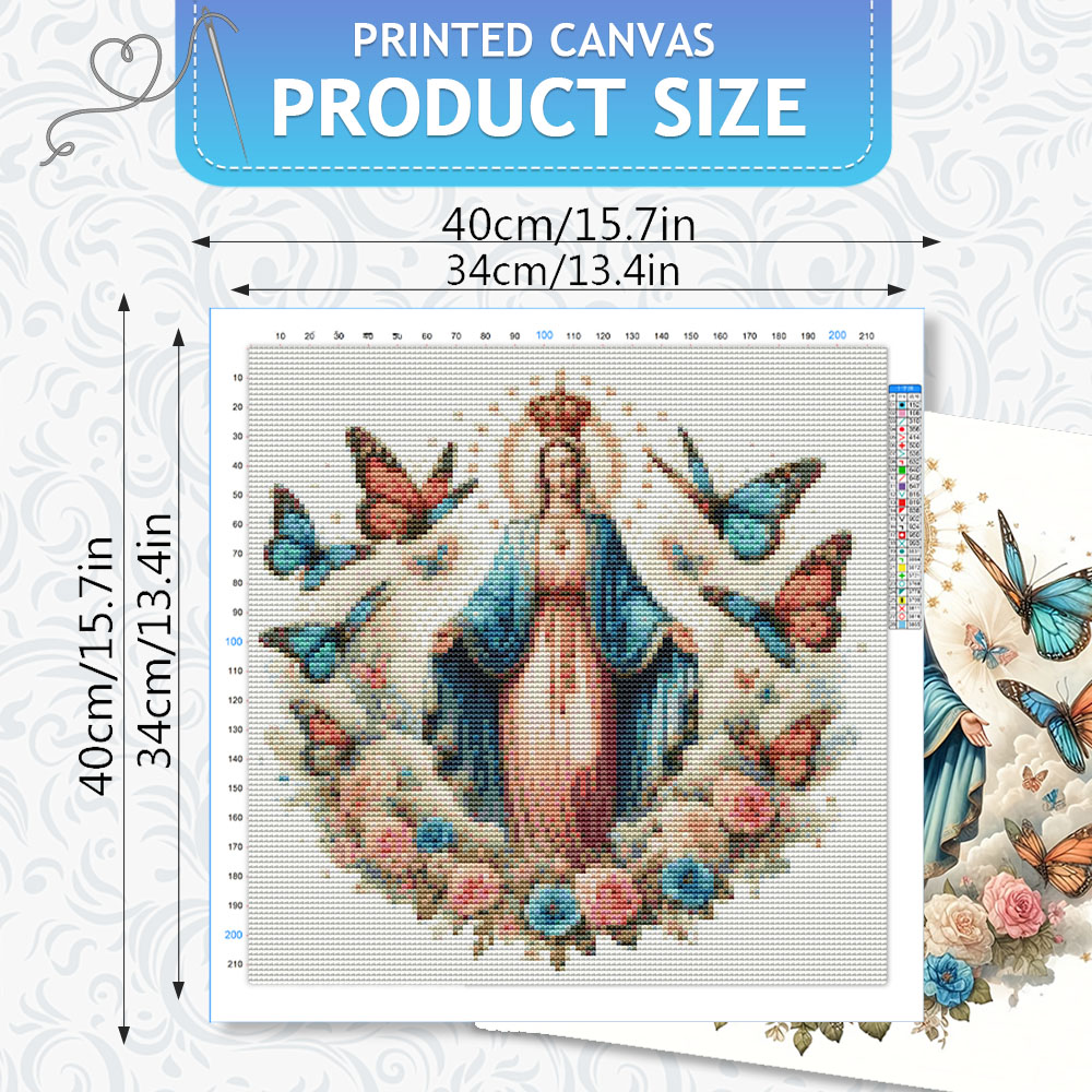 HUACAN Embroidery Kits Virgin  - Embroidery Rose Stitch ulasan dan harga