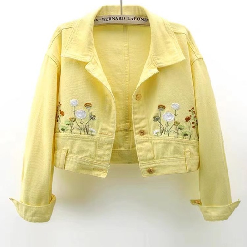 Ladies' Yellow Embroidered Flo - Embroidery Yellow Flower ulasan dan harga
