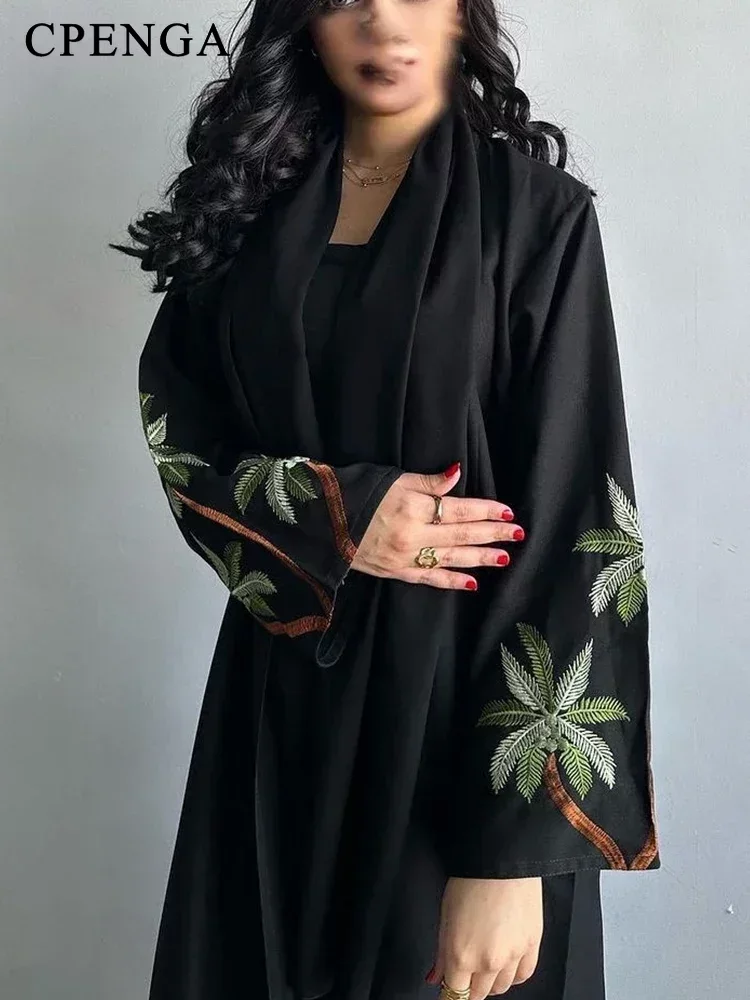 Eid Ramadan Black Muslim Modes - Embroidery Kaftan ulasan dan harga