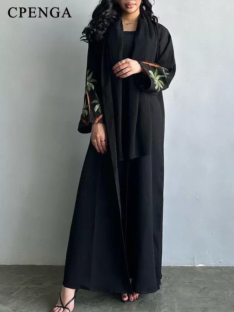 Eid Ramadan Black Muslim Modes - Embroidery Kaftan ulasan dan harga