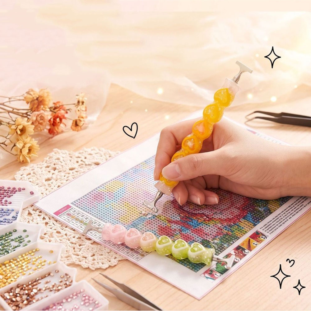 New Heart Shape Diamond Painti - Embroidery Details ulasan dan harga