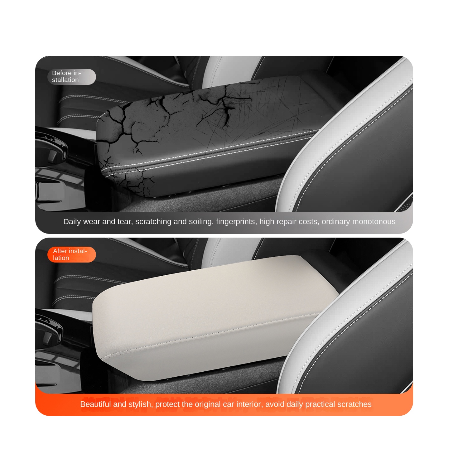 Hard Shell Leather Armrest Box - Embroidery Yarns ulasan dan harga