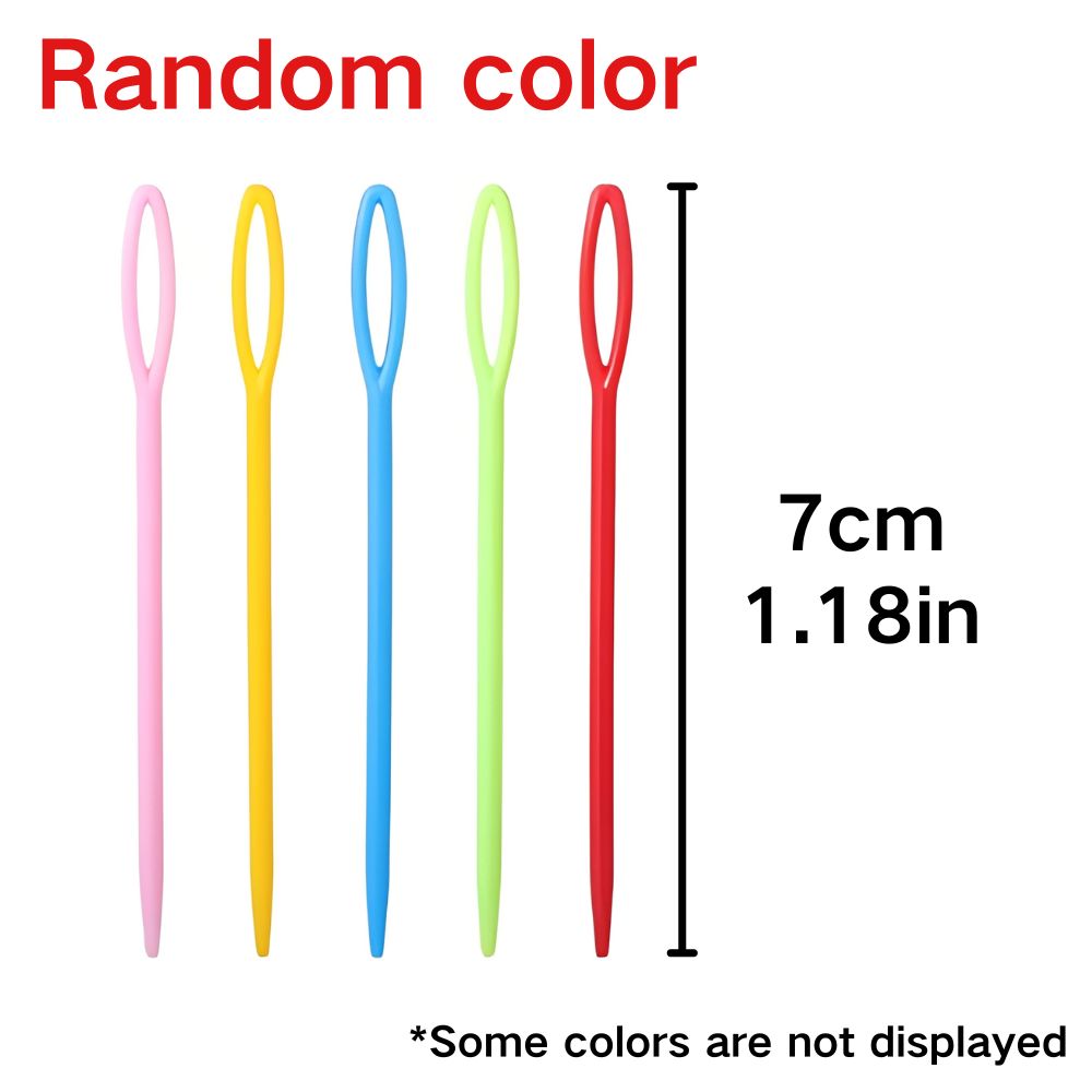 50/150pcs 7cm Random Blunt Tip - Embroidery Yarns ulasan dan harga
