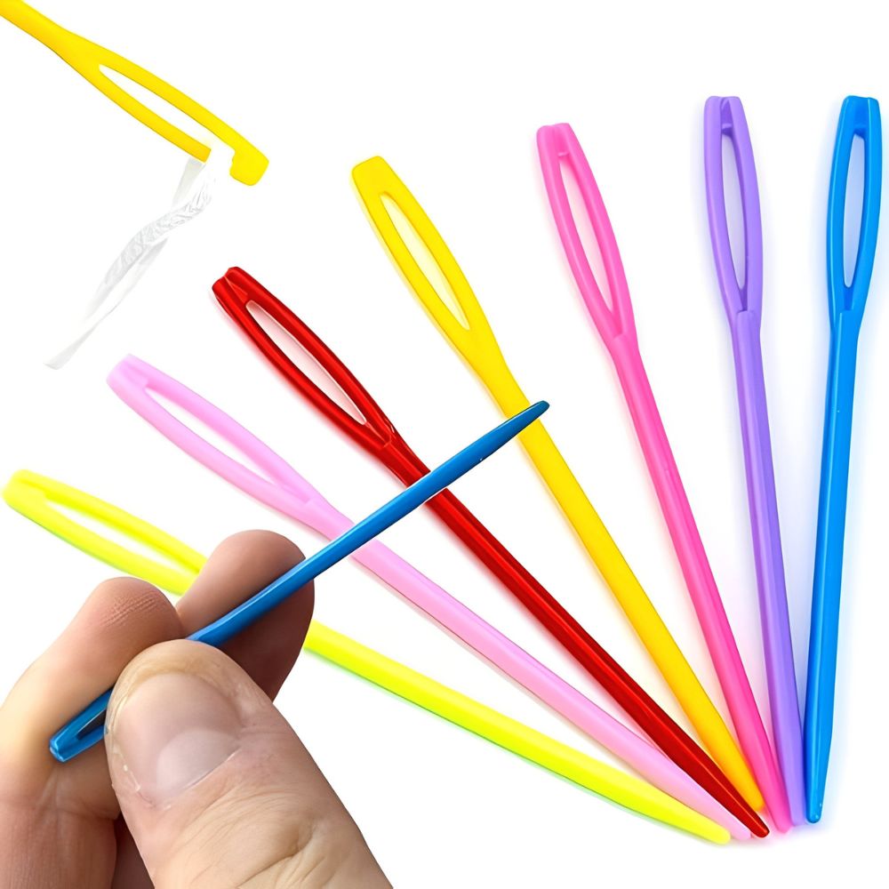 50/150pcs 7cm Random Blunt Tip - Embroidery Yarns ulasan dan harga