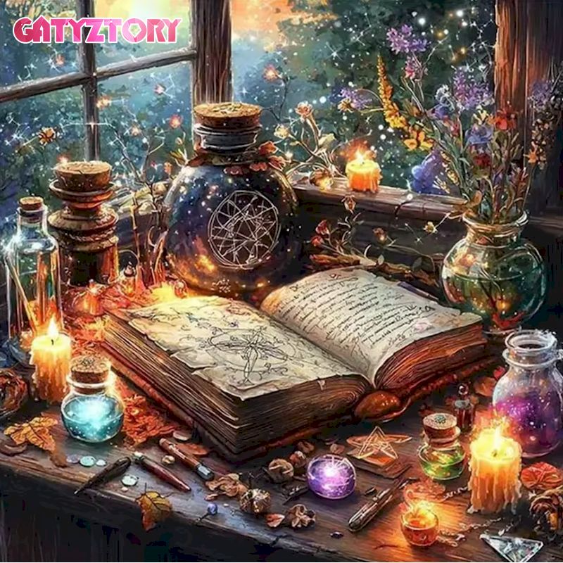 GATYZTORY 5D Diamond Painting  - Embroidery Rose Stitch ulasan dan harga