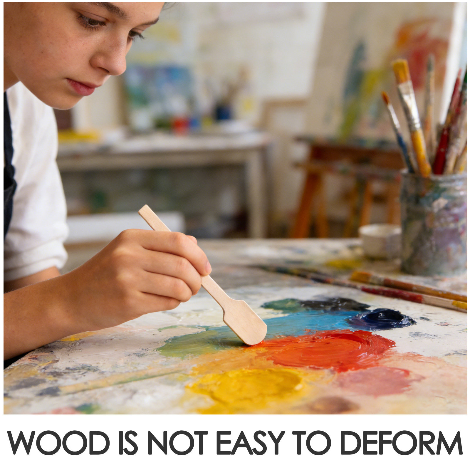 200Pcs Wooden Paint Stirring S - Embroidery Art Painting ulasan dan harga