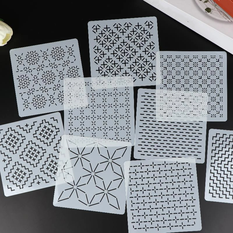 9/32Pcs Sashiko Embroidery Tem - Embroidery Diy ulasan dan harga