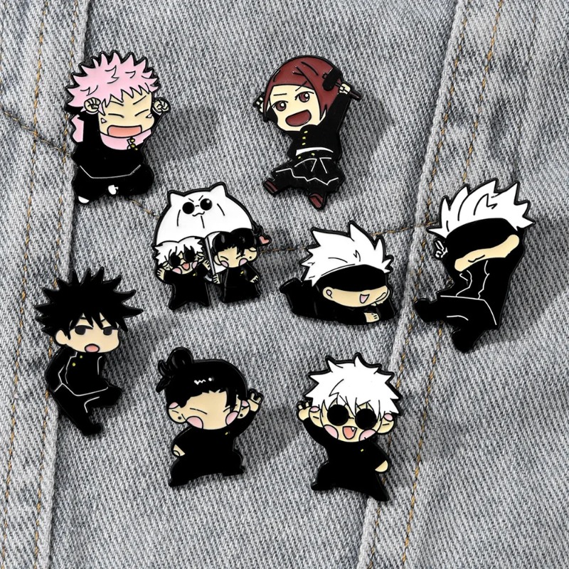 8pcs Anime Itadori Yuji Enamel - Embroidery Reddit ulasan dan harga