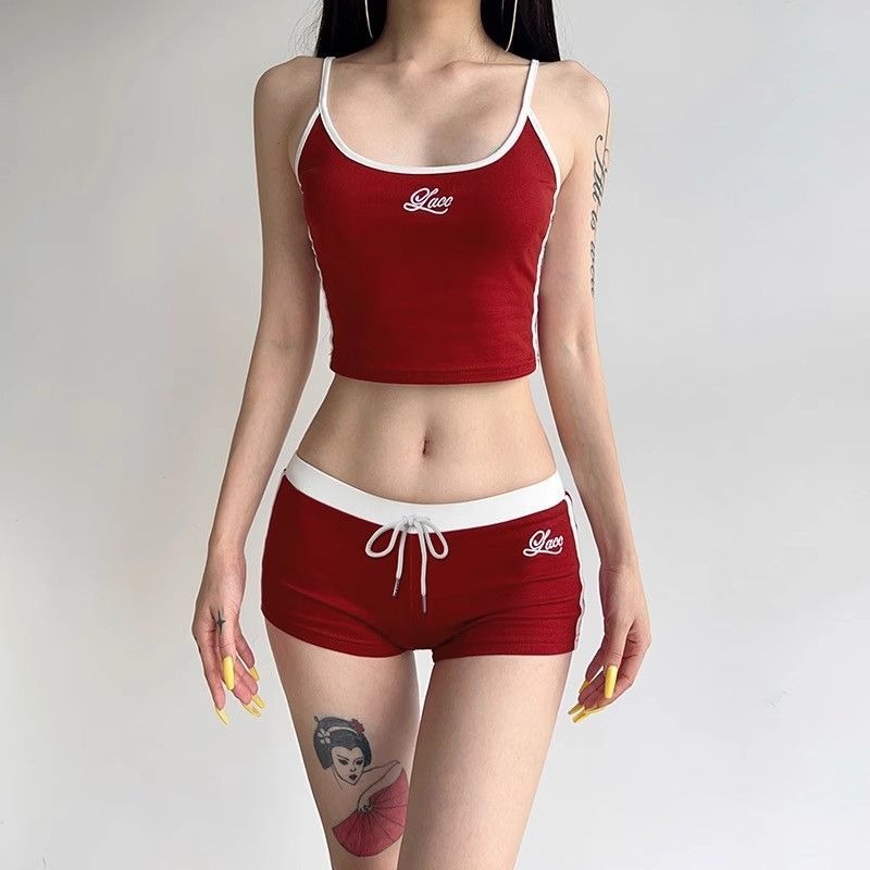 Woman Matching Sets Patchwork  - Embroidery Vest ulasan dan harga