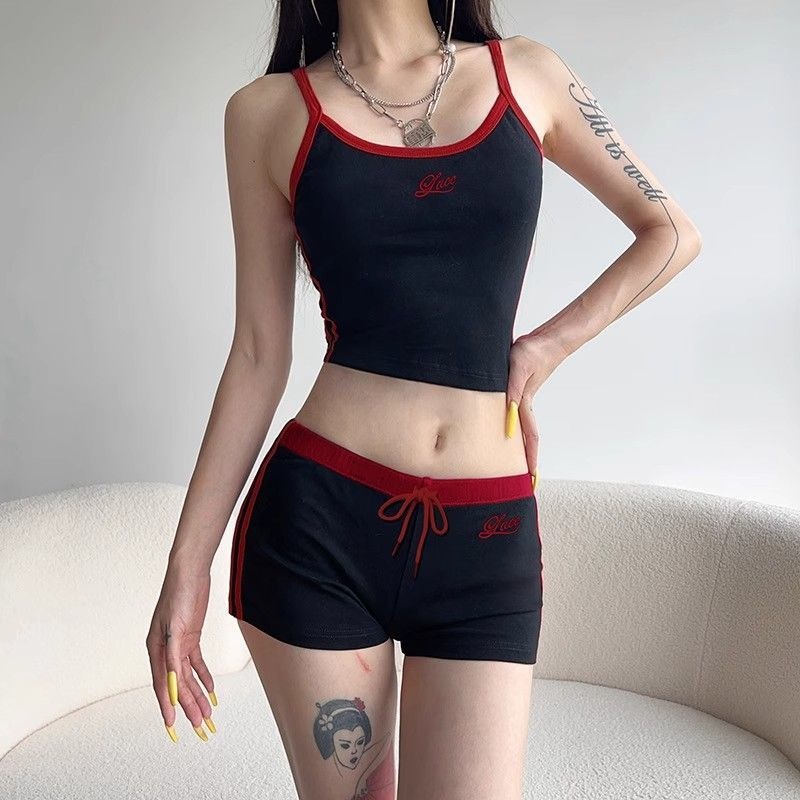 Woman Matching Sets Patchwork  - Embroidery Vest ulasan dan harga