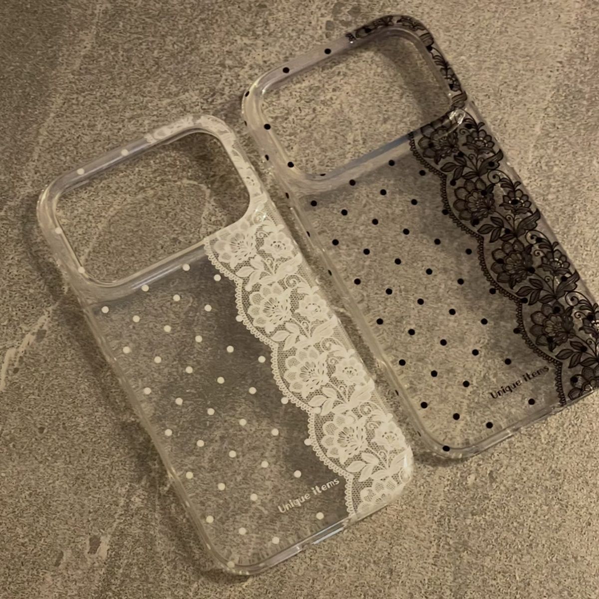 Black white Polka Dot Lace Pat - Embroidery White ulasan dan harga