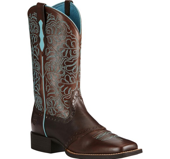 Men's Brown Leather Cowboy Boo - Embroidery Pattern ulasan dan harga