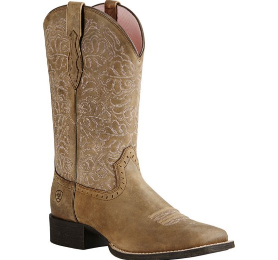 Men's Brown Leather Cowboy Boo - Embroidery Pattern ulasan dan harga