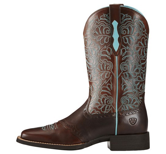 Men's Brown Leather Cowboy Boo - Embroidery Pattern ulasan dan harga
